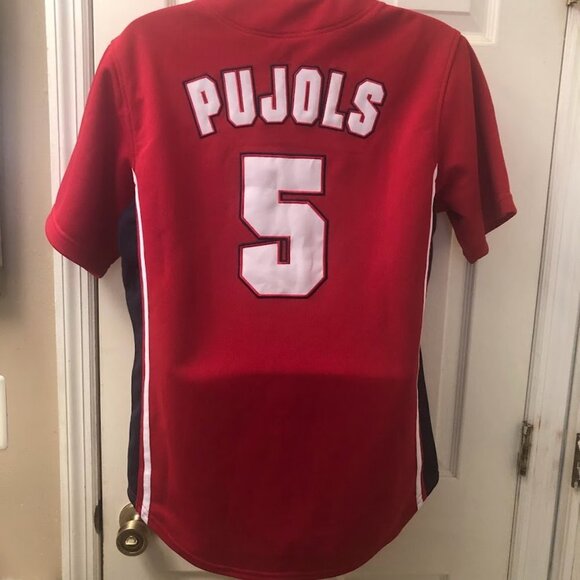 MLB St. Louis Cardinals Baseball Pujols Red Jersey NWT Size M Dynasty Series NWT - Picture 4 of 12